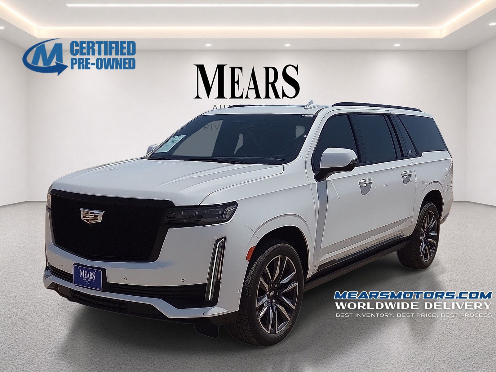 Crystal White Tricoat 2023 Cadillac Escalade ESV SUV / Crossover Four-Wheel Drive Automatic