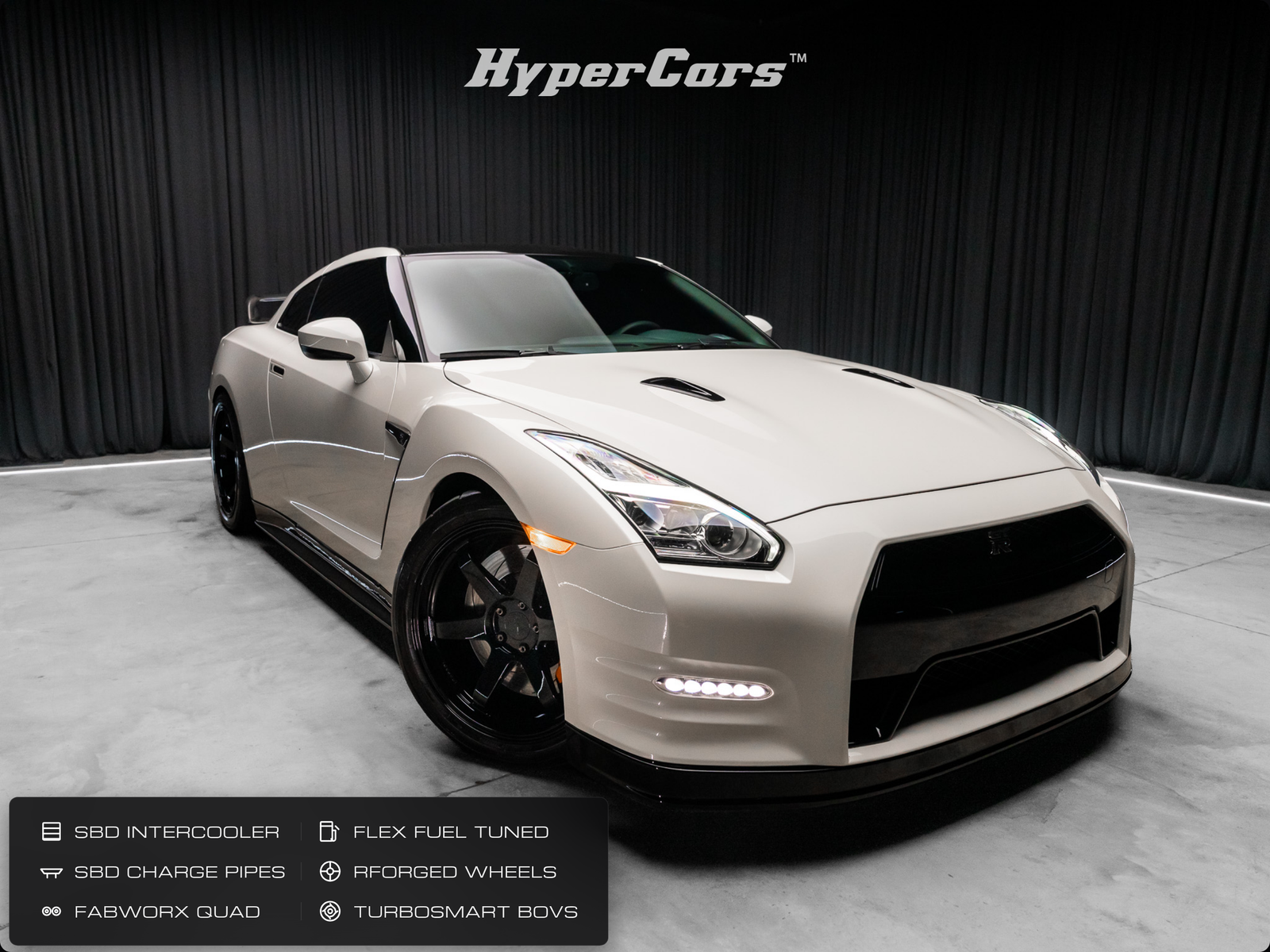 Pearl White 2015 Nissan GT-R Coupe All-Wheel Drive 6-Speed Automatic