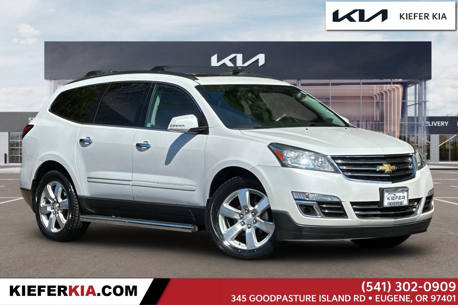 White (Iridescent Pearl Tricoat) 2016 Chevrolet Traverse LTZ AWD SUV / Crossover All-Wheel Drive 6-Speed Automatic