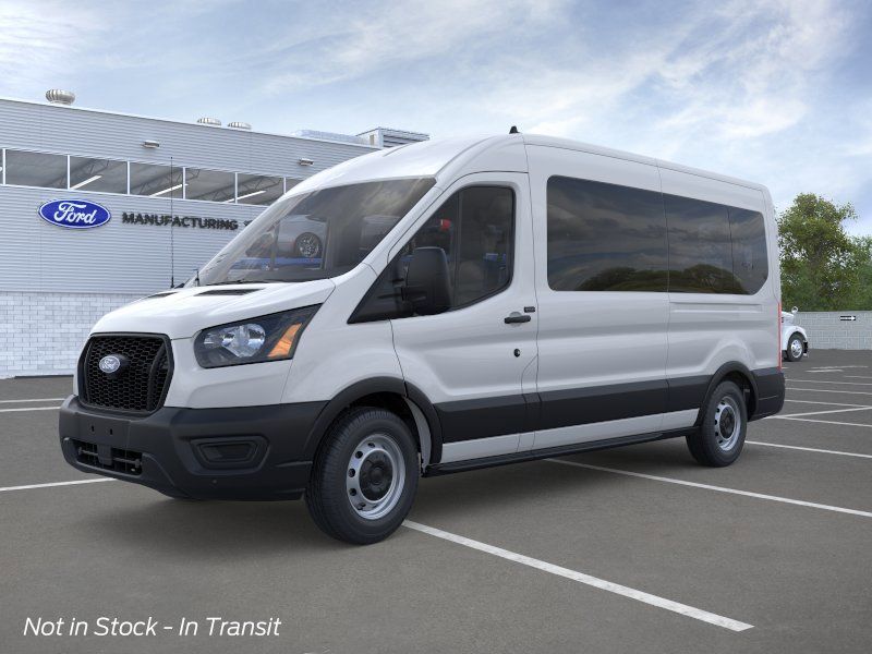 Oxford White 2026 Ford Transit Passenger 350 XL Medium Roof LB RWD Van Rear-Wheel Drive