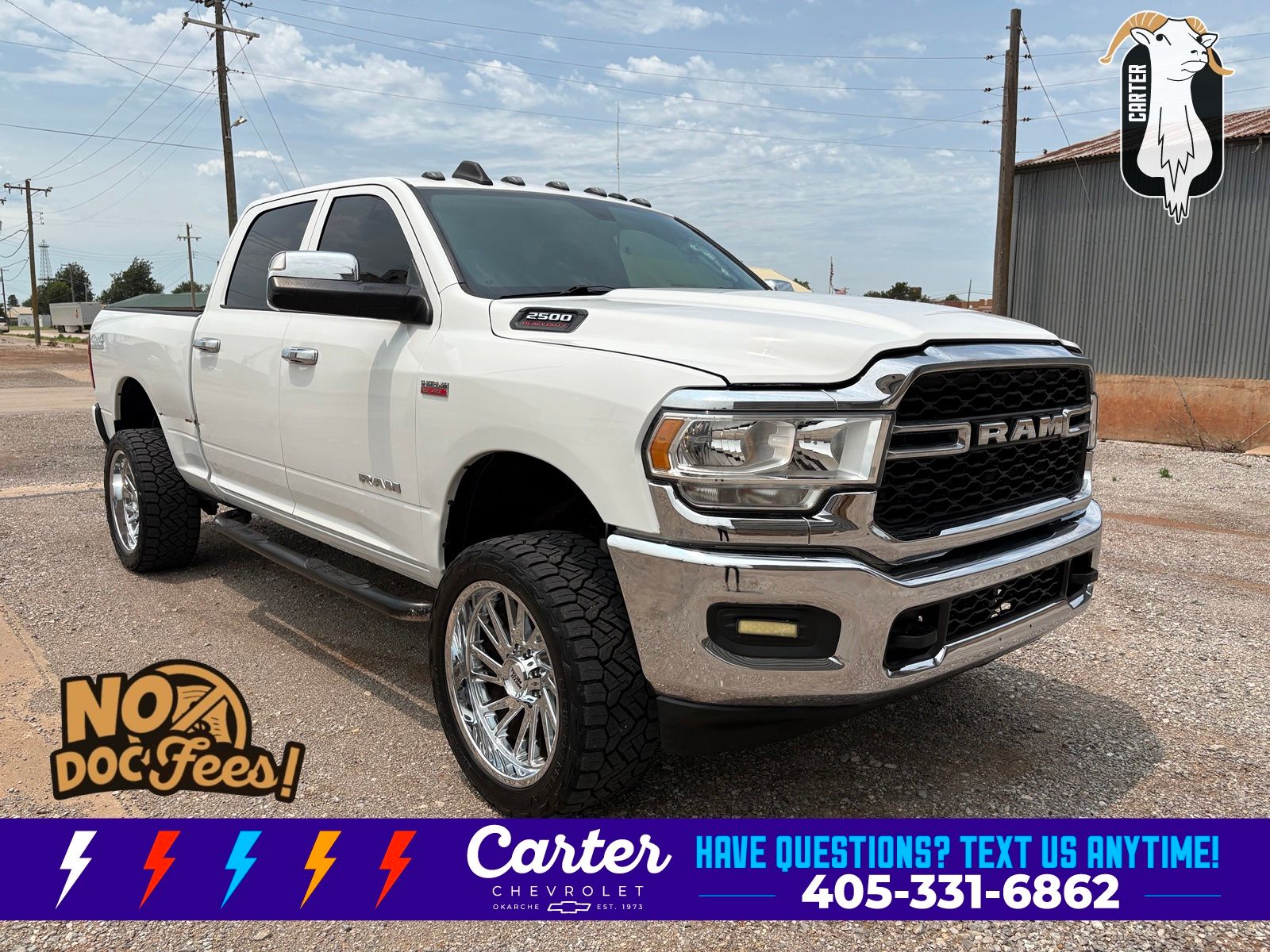 Bright White Clearcoat 2019 RAM 2500 Pickup Truck Four-Wheel Drive 8-Speed Automatic