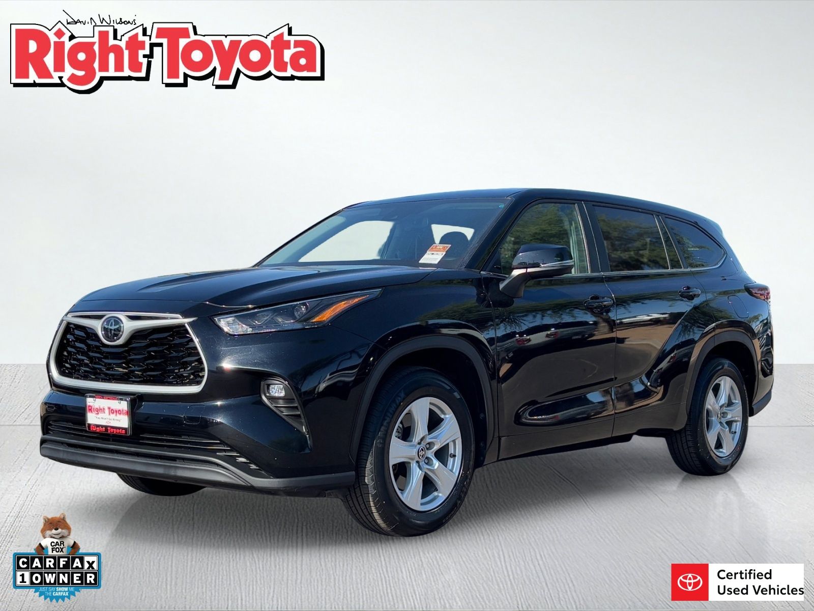 Midnight Black Metallic 2025 Toyota Highlander LE FWD SUV / Crossover Front-Wheel Drive 8-Speed Automatic