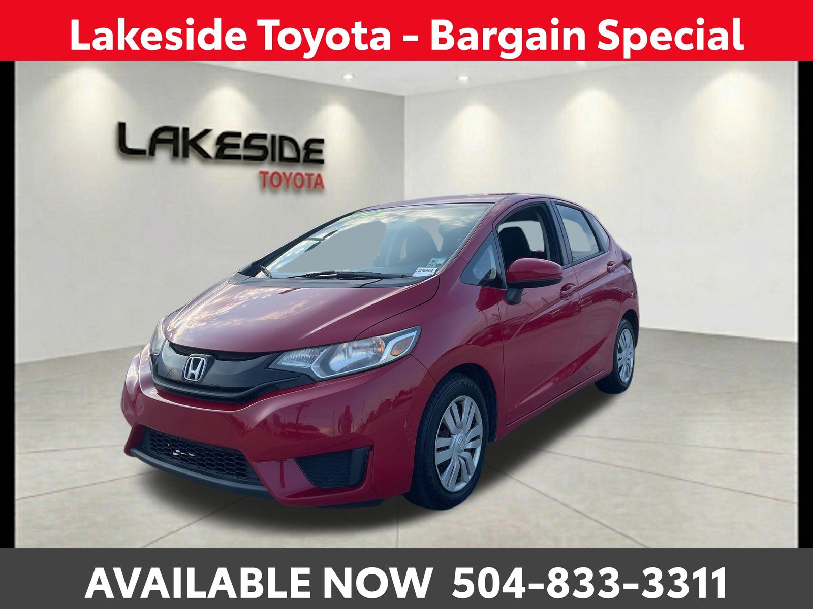 Milano Red 2017 Honda Fit Hatchback Front-Wheel Drive Continuously Variable Transmission