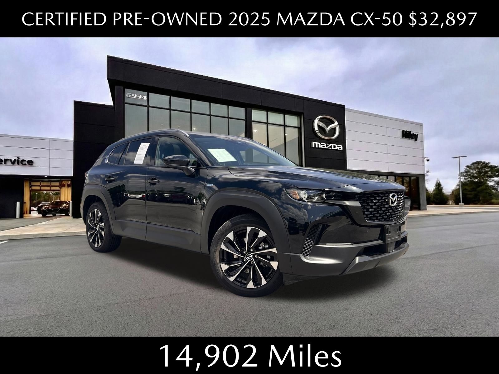 Jet Black Mica 2025 Mazda CX-50 Hybrid Premium Plus AWD SUV / Crossover All-Wheel Drive Continuously Variable Transmission