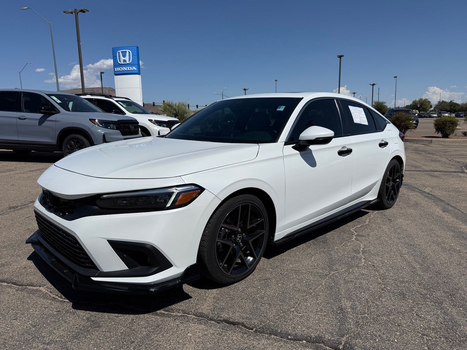 Platinum White Pearl 2024 Honda Civic Hatchback Hatchback Front-Wheel Drive Continuously Variable Transmission