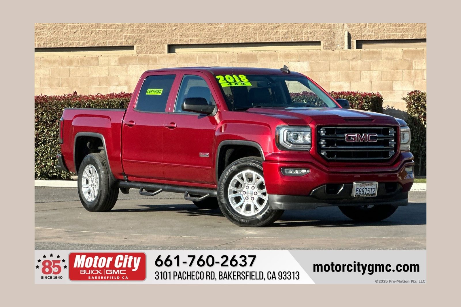 2018 GMC Sierra 1500 SLT Crew Cab 4WD