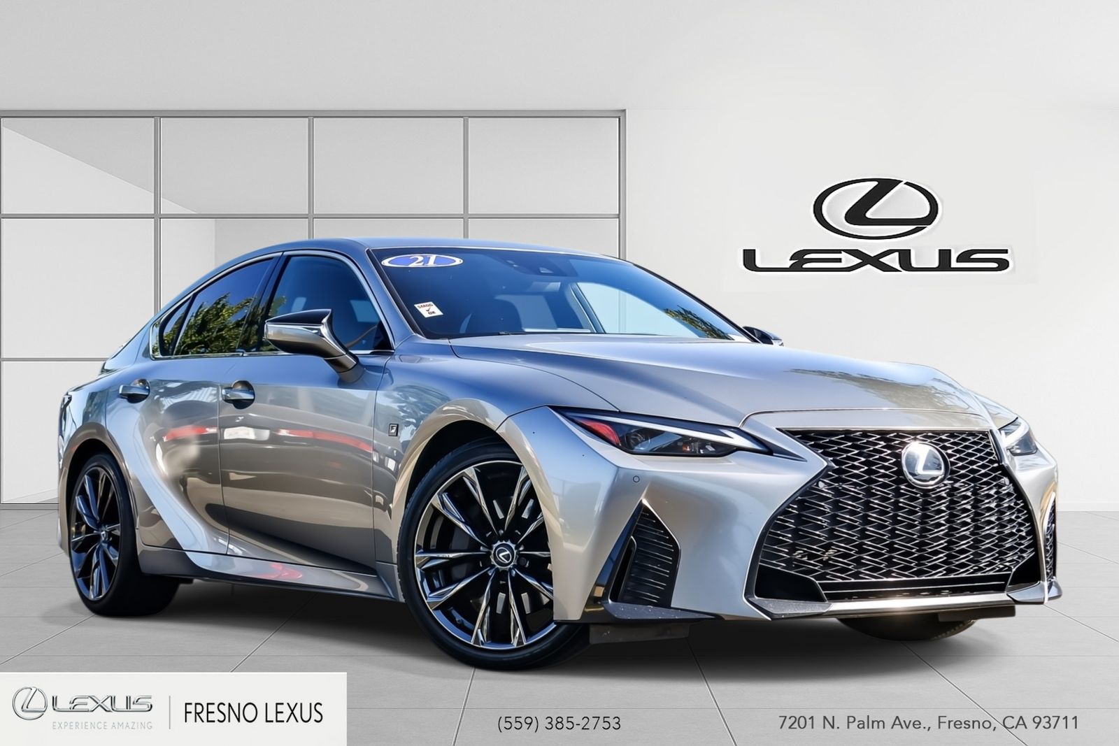 Silver 2021 Lexus IS Sedan Rear-Wheel Drive 8-Speed Automatic