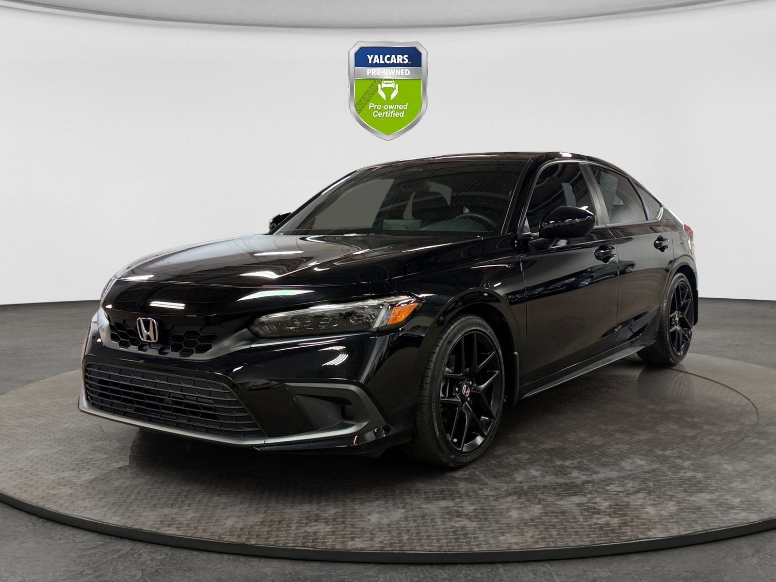 Black 2024 Honda Civic Hatchback Sport FWD Hatchback Front-Wheel Drive Continuously Variable Transmission