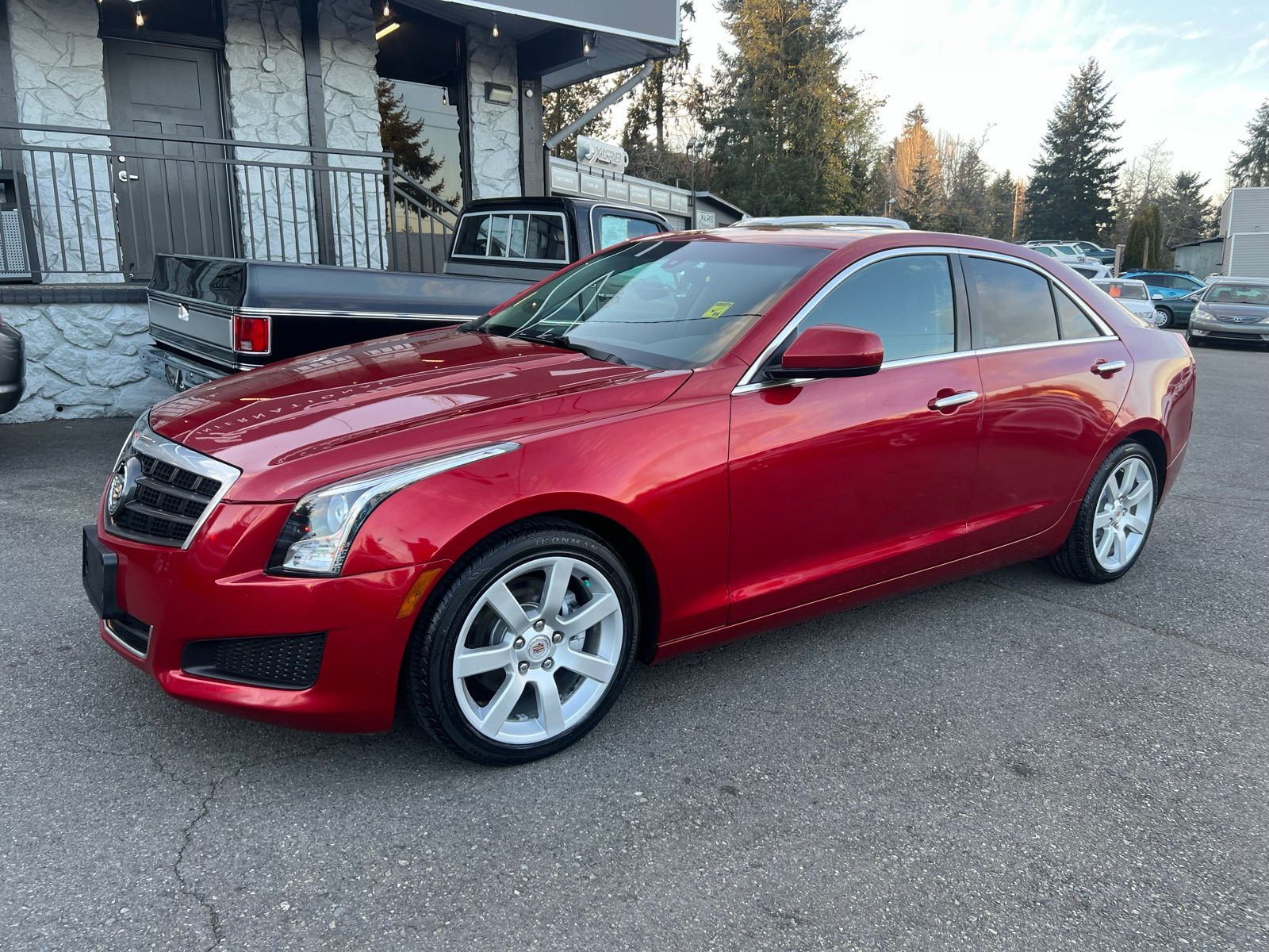 Red 2014 Cadillac ATS 2.5L RWD Sedan Rear-Wheel Drive 6-Speed Automatic