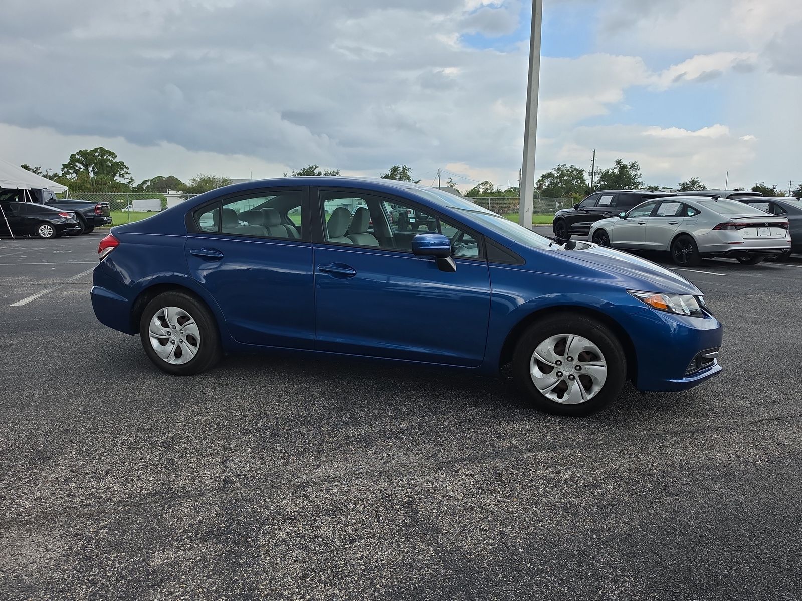 Dyno Blue Pearl 2014 Honda Civic Sedan Front-Wheel Drive Continuously Variable Transmission