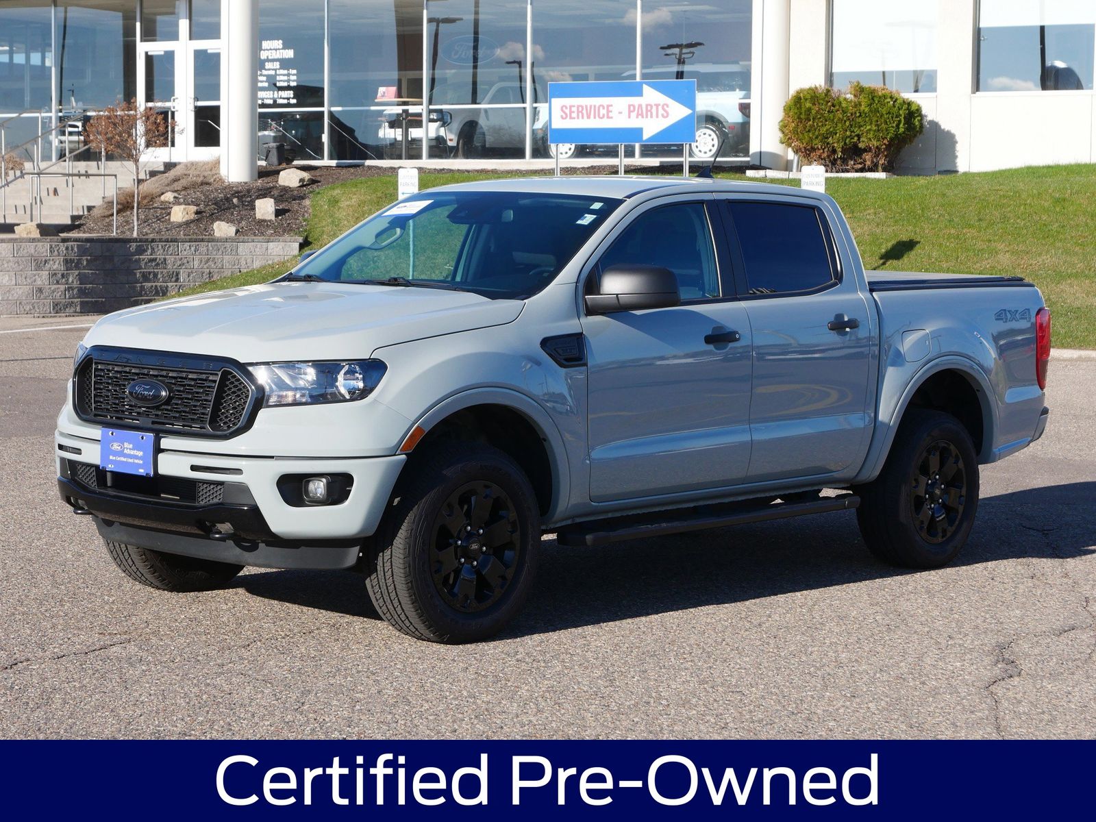 Cactus Gray 2023 Ford Ranger XLT SuperCrew 4WD Pickup Truck Four-Wheel Drive Automatic