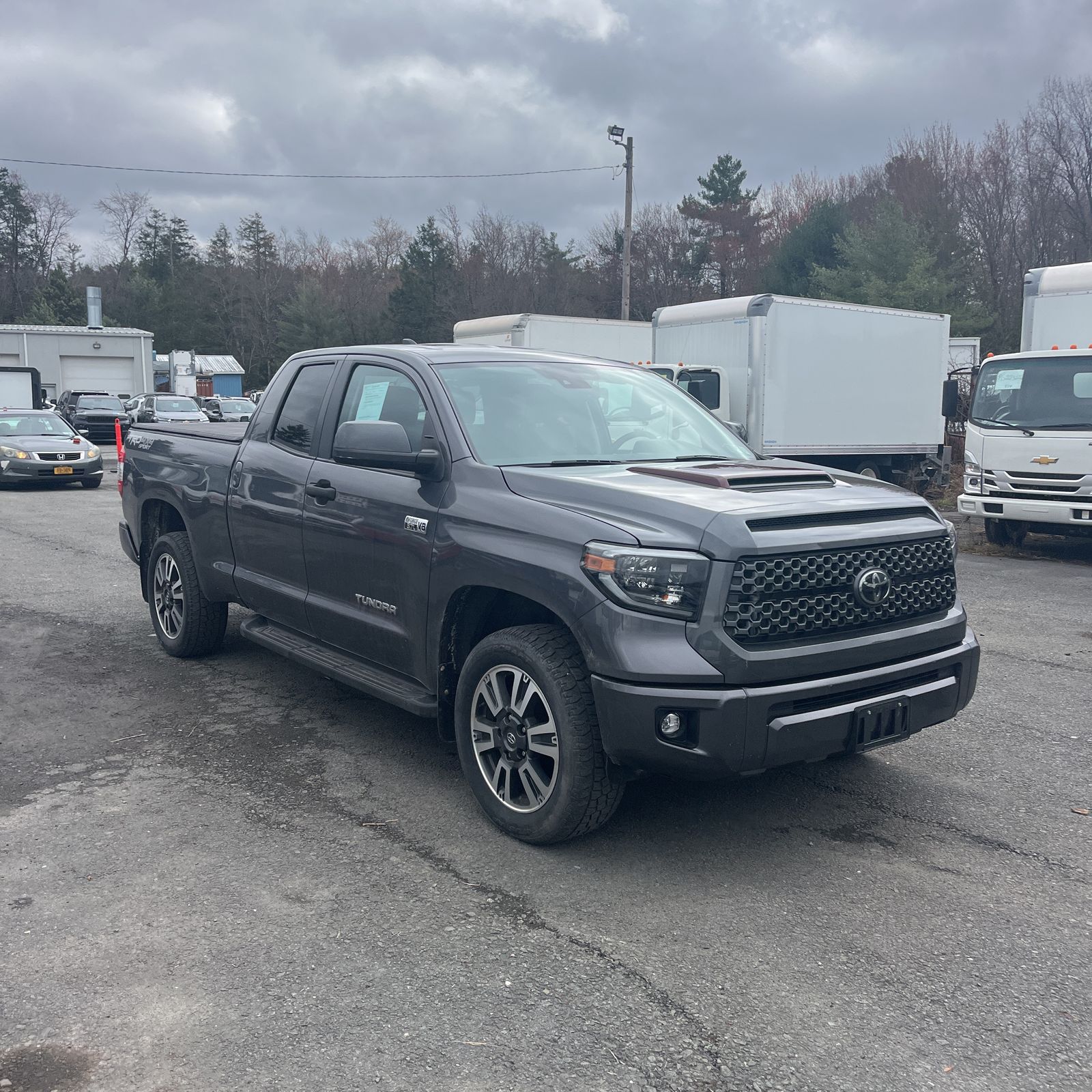 Magnetic Gray Metallic 2021 Toyota Tundra SR5 Double Cab 4WD Pickup Truck Four-Wheel Drive 6-Speed Automatic