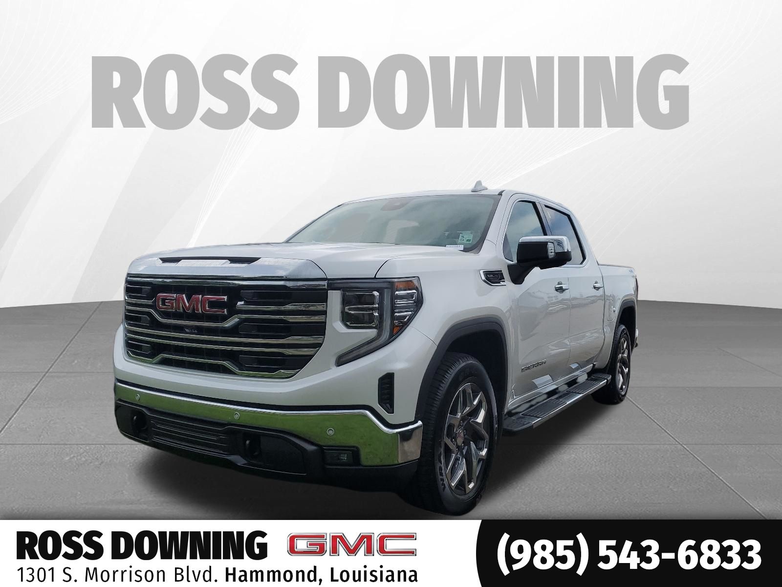 White Frost Tricoat 2025 GMC Sierra 1500 Pickup Truck Four-Wheel Drive Automatic