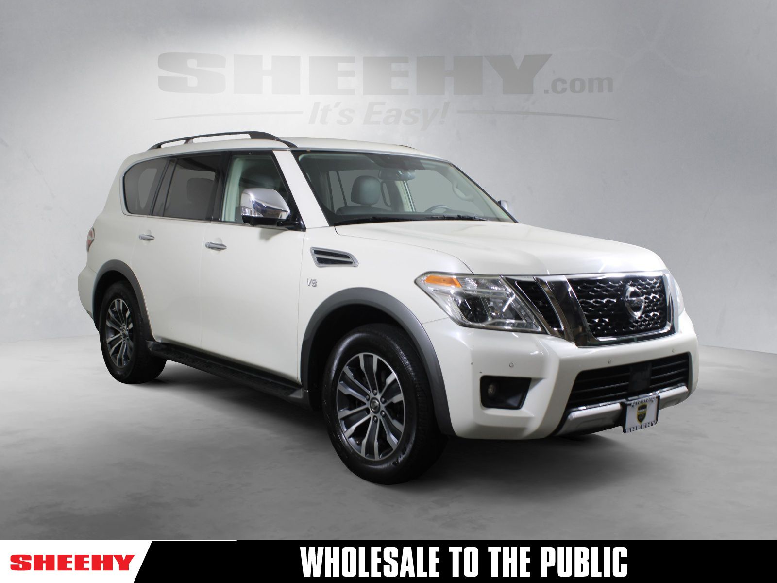 Pearl White 2018 Nissan Armada SUV / Crossover Four-Wheel Drive 7-Speed Automatic