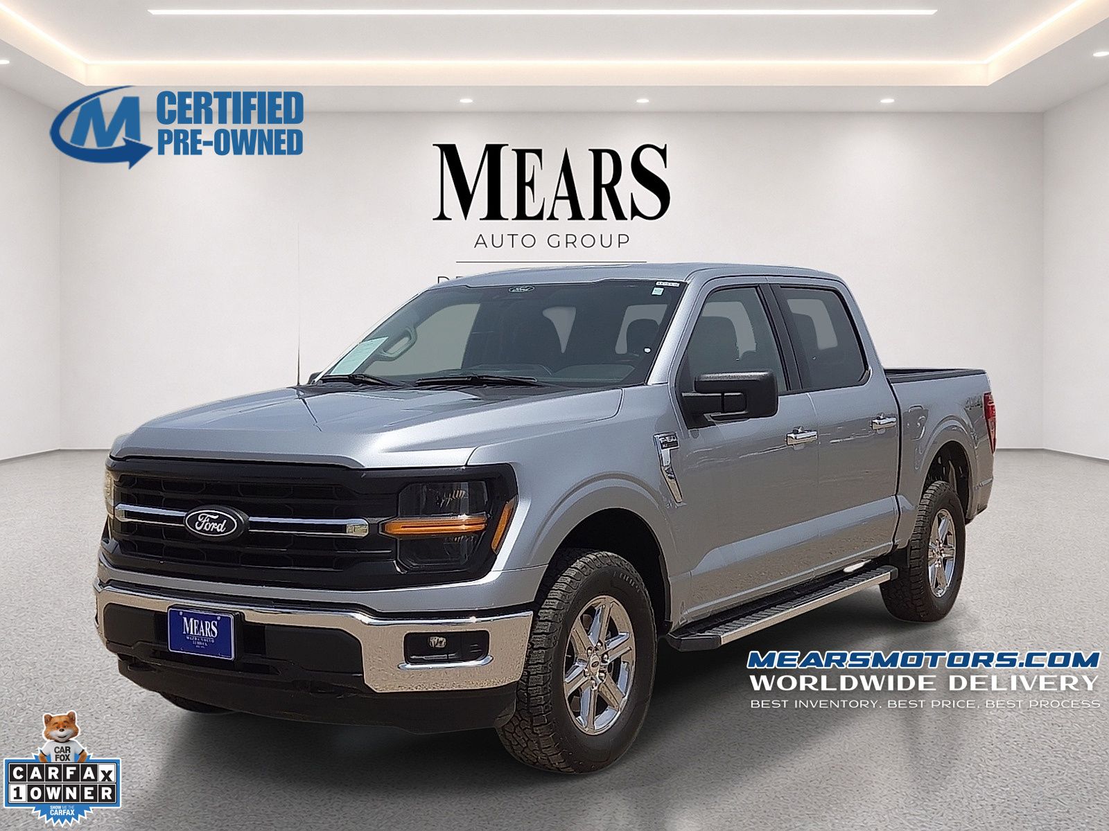 Iconic Silver Metallic 2025 Ford F-150 Pickup Truck Four-Wheel Drive Automatic