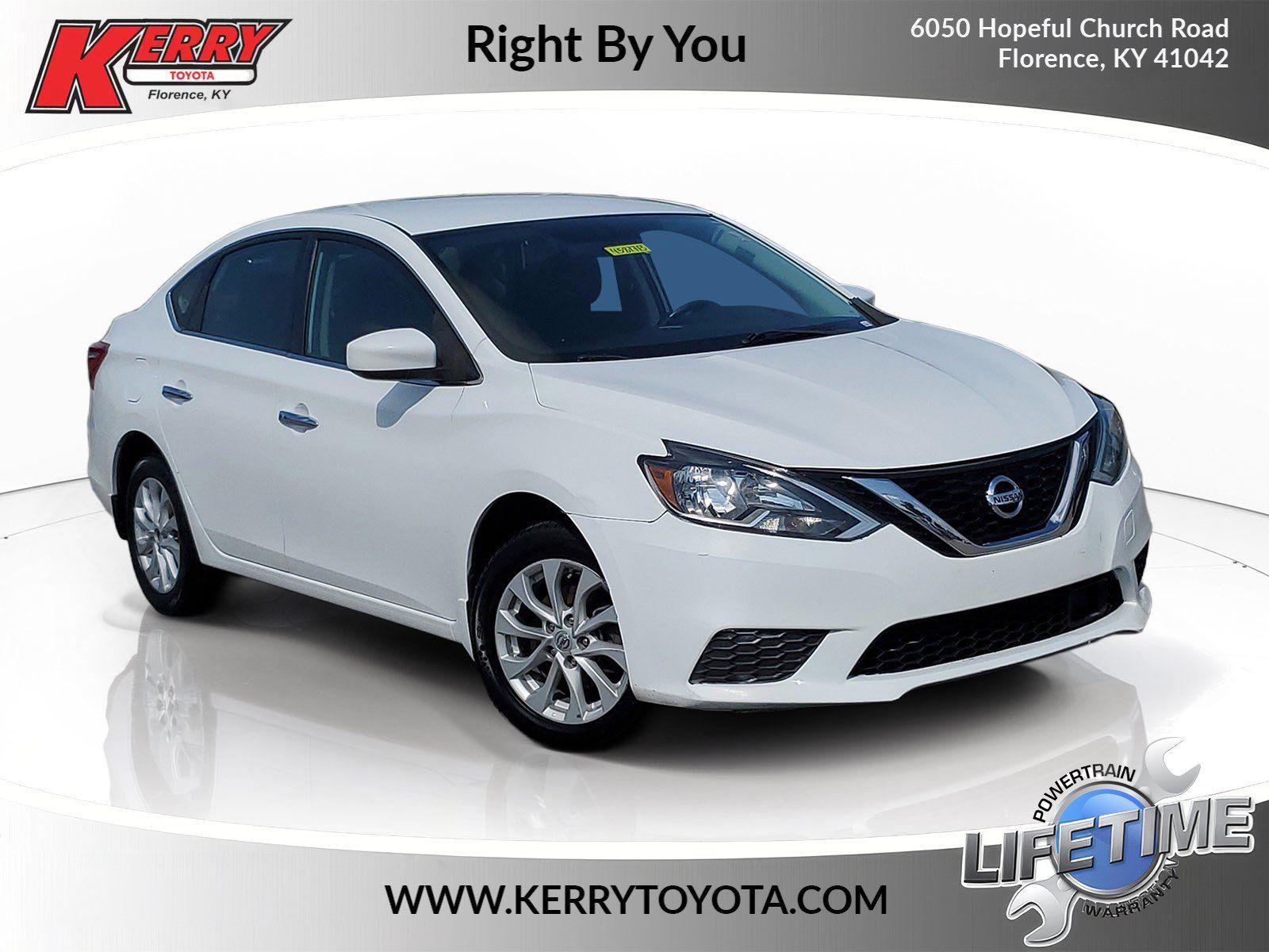 White (Fresh Powder) 2019 Nissan Sentra Sedan Front-Wheel Drive Continuously Variable Transmission