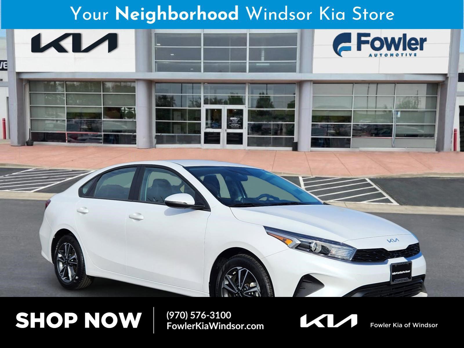 Snow White Pearl 2023 Kia Forte LXS FWD Sedan Front-Wheel Drive Continuously Variable Transmission