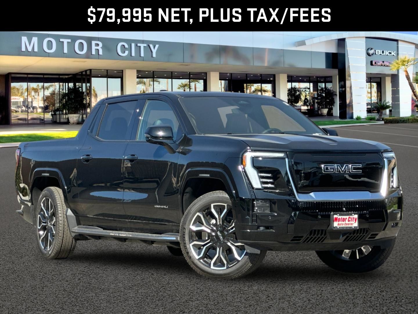 Onyx Black 2025 GMC Sierra EV Pickup Truck All-Wheel Drive 1-Speed Automatic