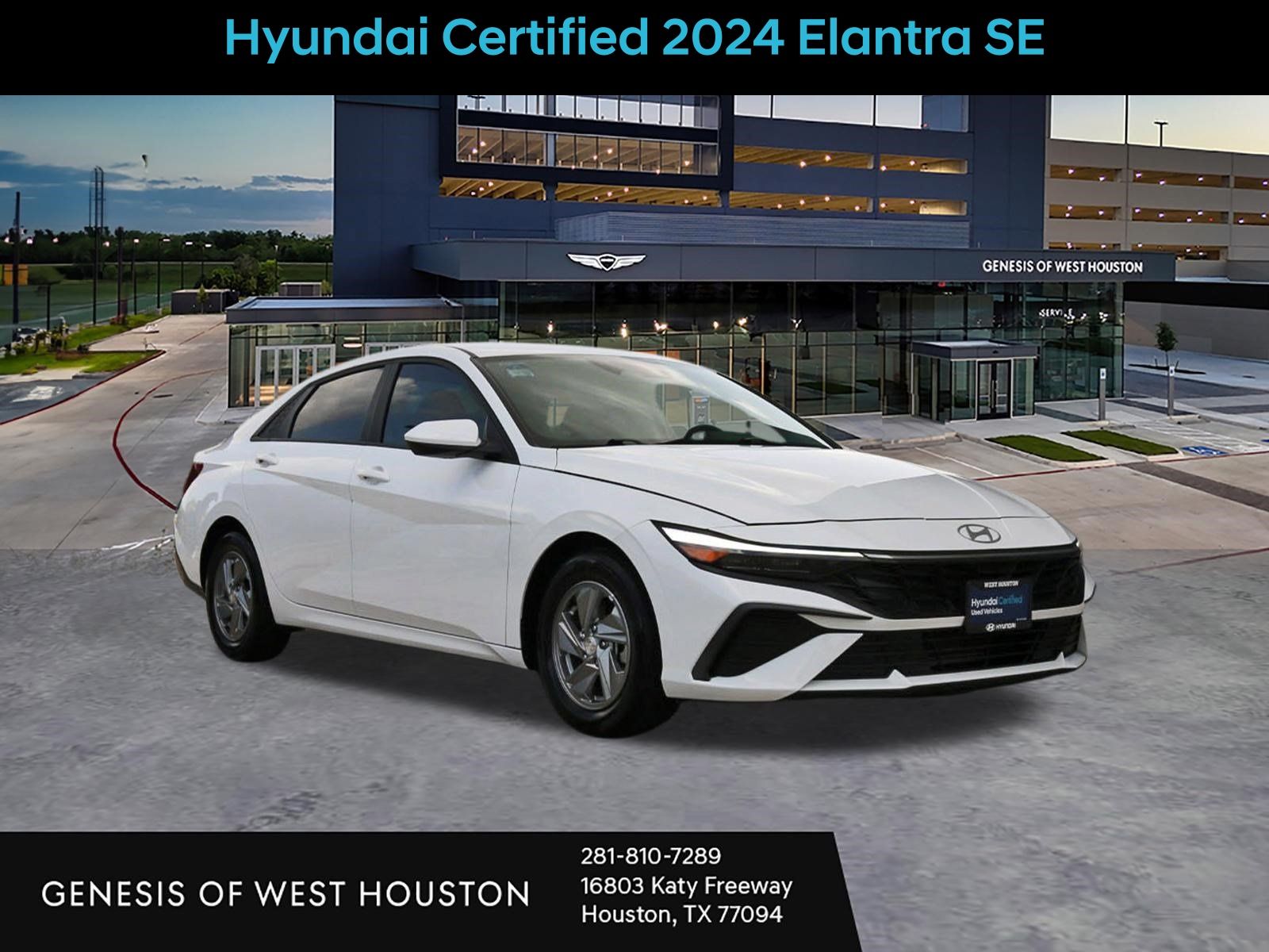 Serenity White 2024 Hyundai Elantra Sedan Front-Wheel Drive Continuously Variable Transmission