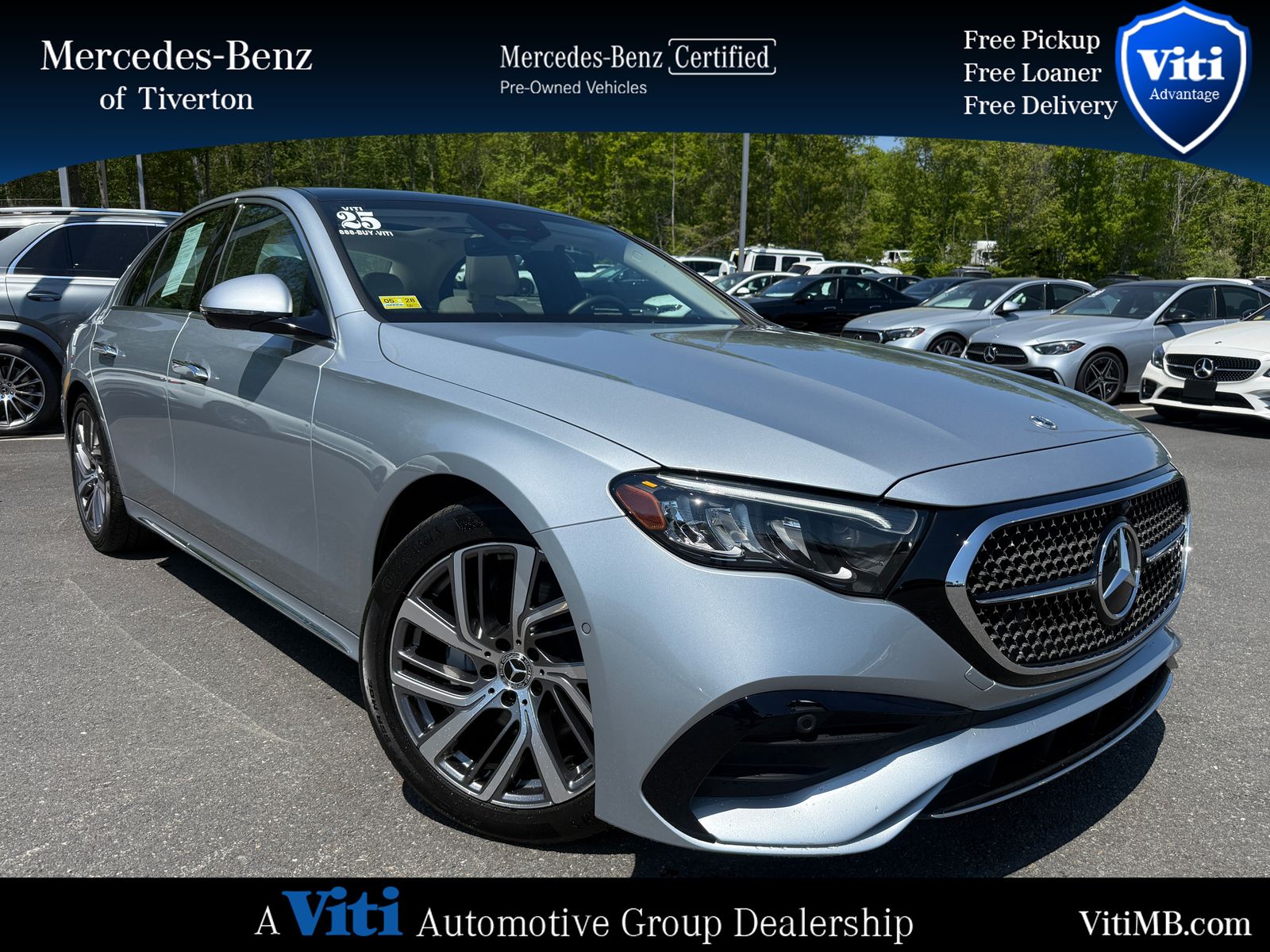 Cirrus Silver Metallic 2025 Mercedes-Benz E-Class E 350 4MATIC Sedan All-Wheel Drive 9-Speed Automatic