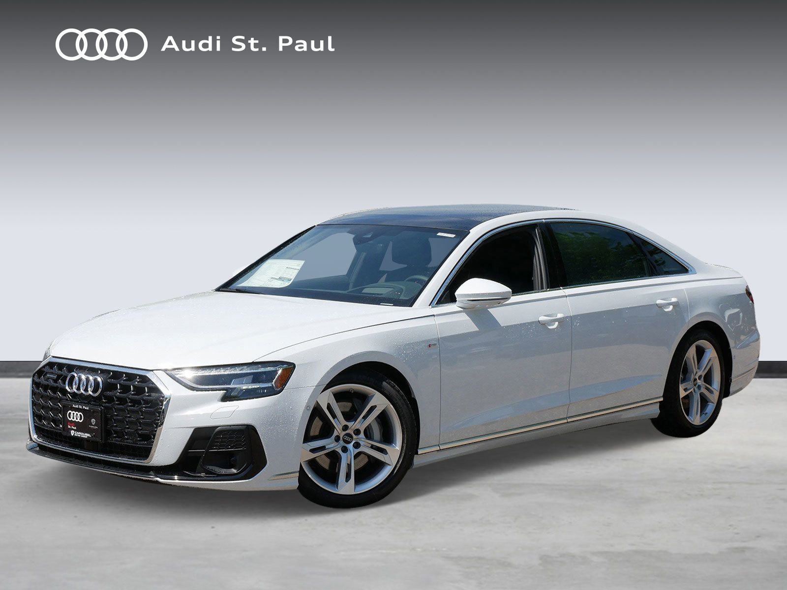 Glacier White Metallic 2026 Audi A8 Sedan All-Wheel Drive 8-Speed Automatic