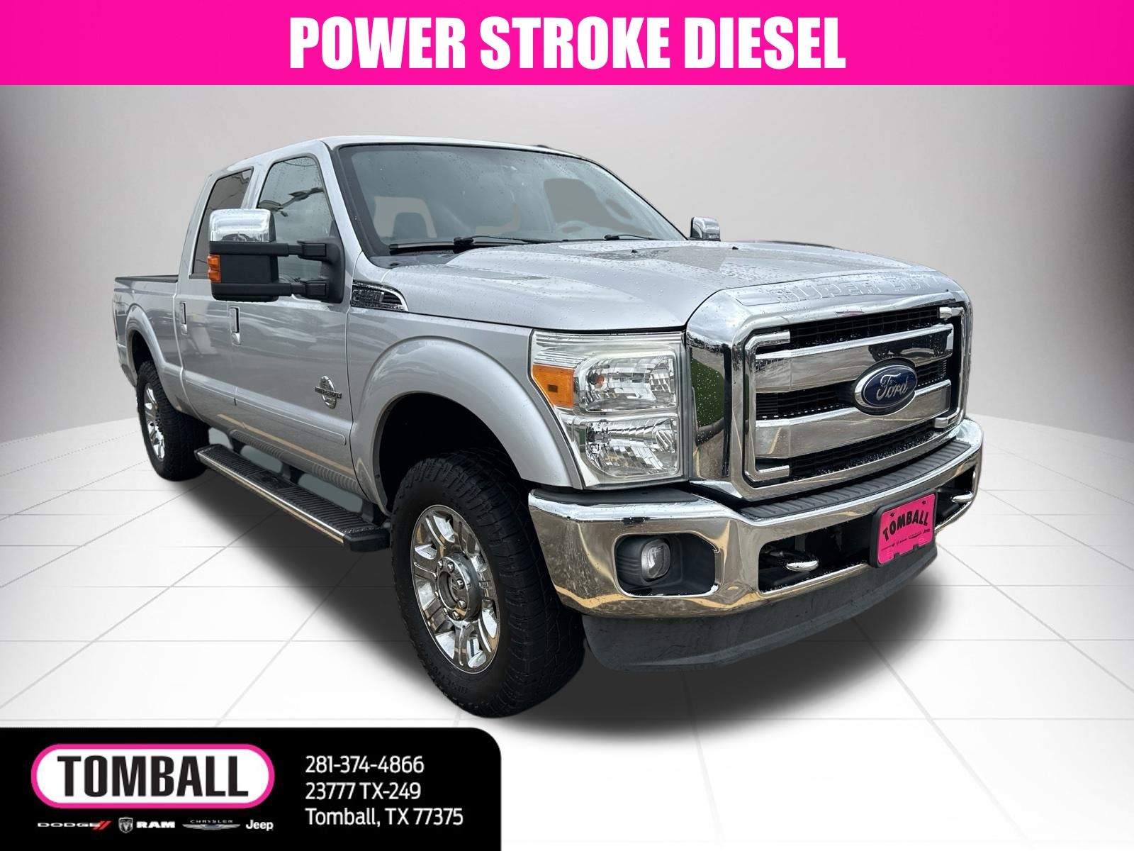 Ingot Silver Metallic 2016 Ford F-250 Super Duty Lariat Crew Cab 4WD Pickup Truck Four-Wheel Drive 6-Speed Automatic Overdrive