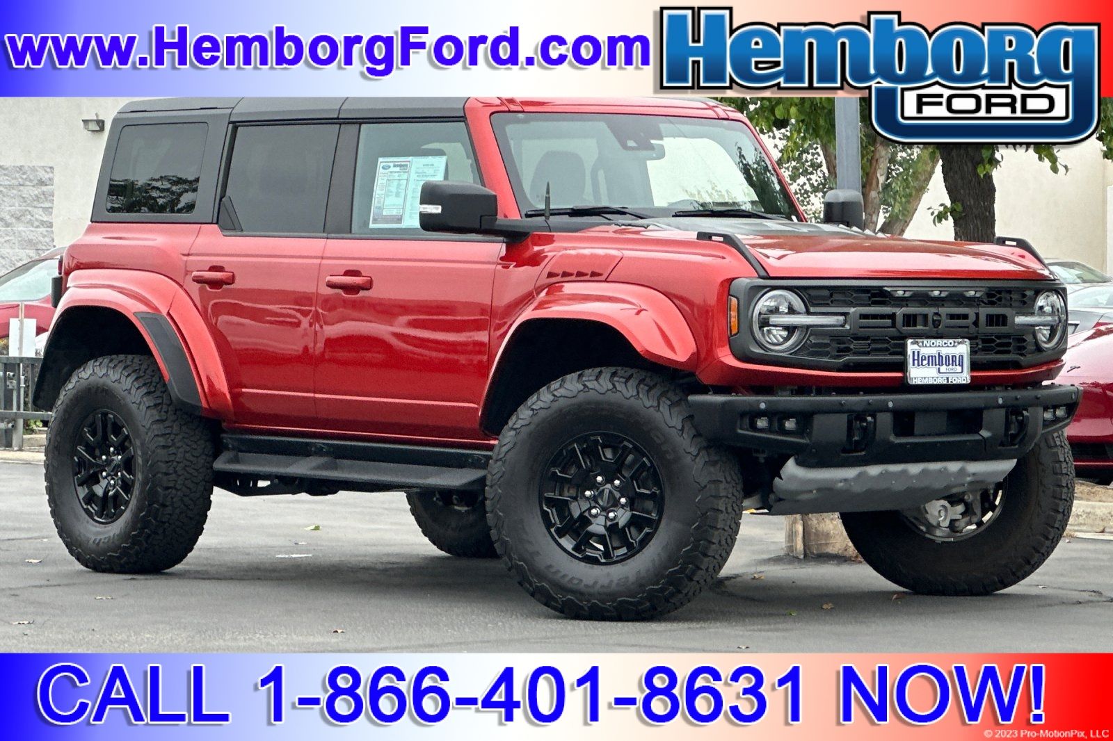 Hot Pepper Red Metallic Tinted Clearcoat 2023 Ford Bronco Raptor 4WD SUV / Crossover Four-Wheel Drive Automatic