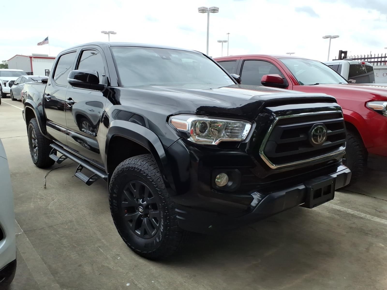 Black 2023 Toyota Tacoma SR5 V6 Double Cab 4WD Pickup Truck Four-Wheel Drive 6-Speed Automatic