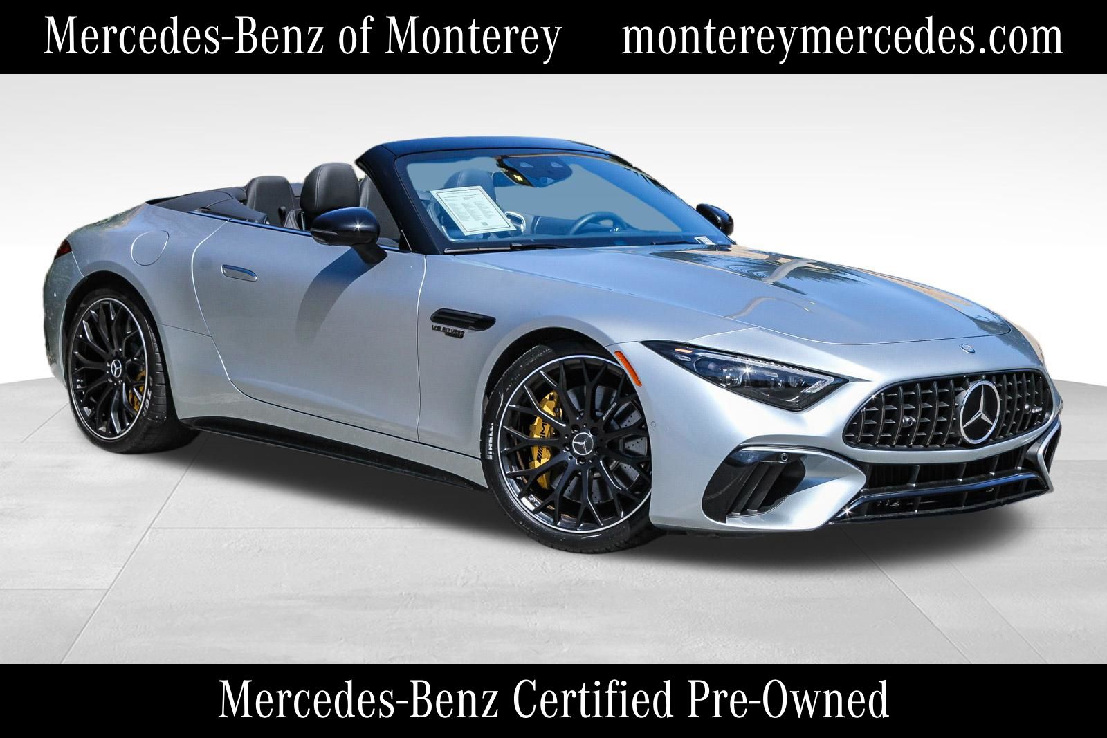 Cirrus Silver Metallic 2024 Mercedes-Benz SL-Class AMG SL 55 4MATIC Convertible All-Wheel Drive 9-Speed Automatic
