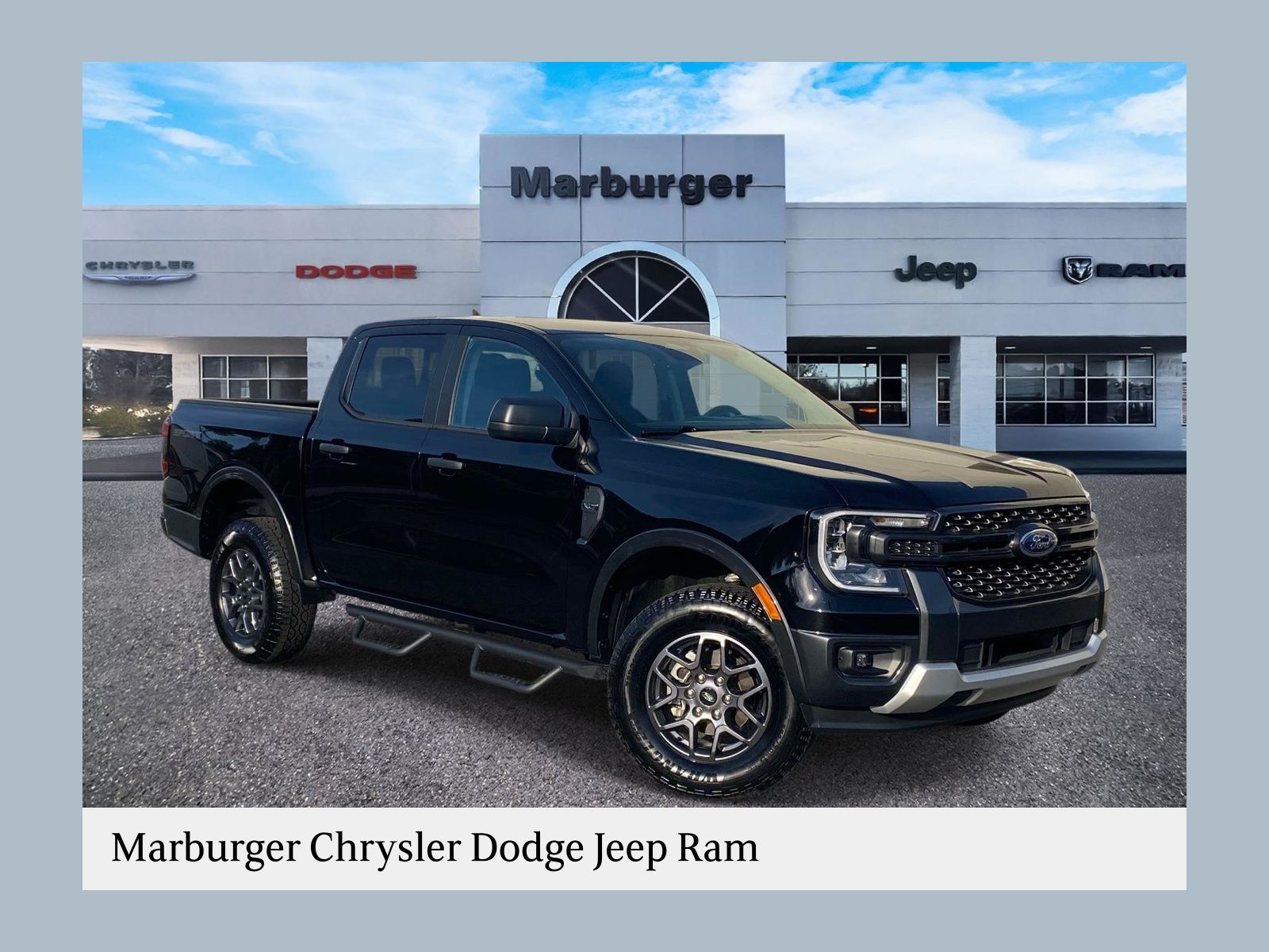 Shadow Black 2024 Ford Ranger XLT SuperCrew RWD Pickup Truck 4X2 Automatic