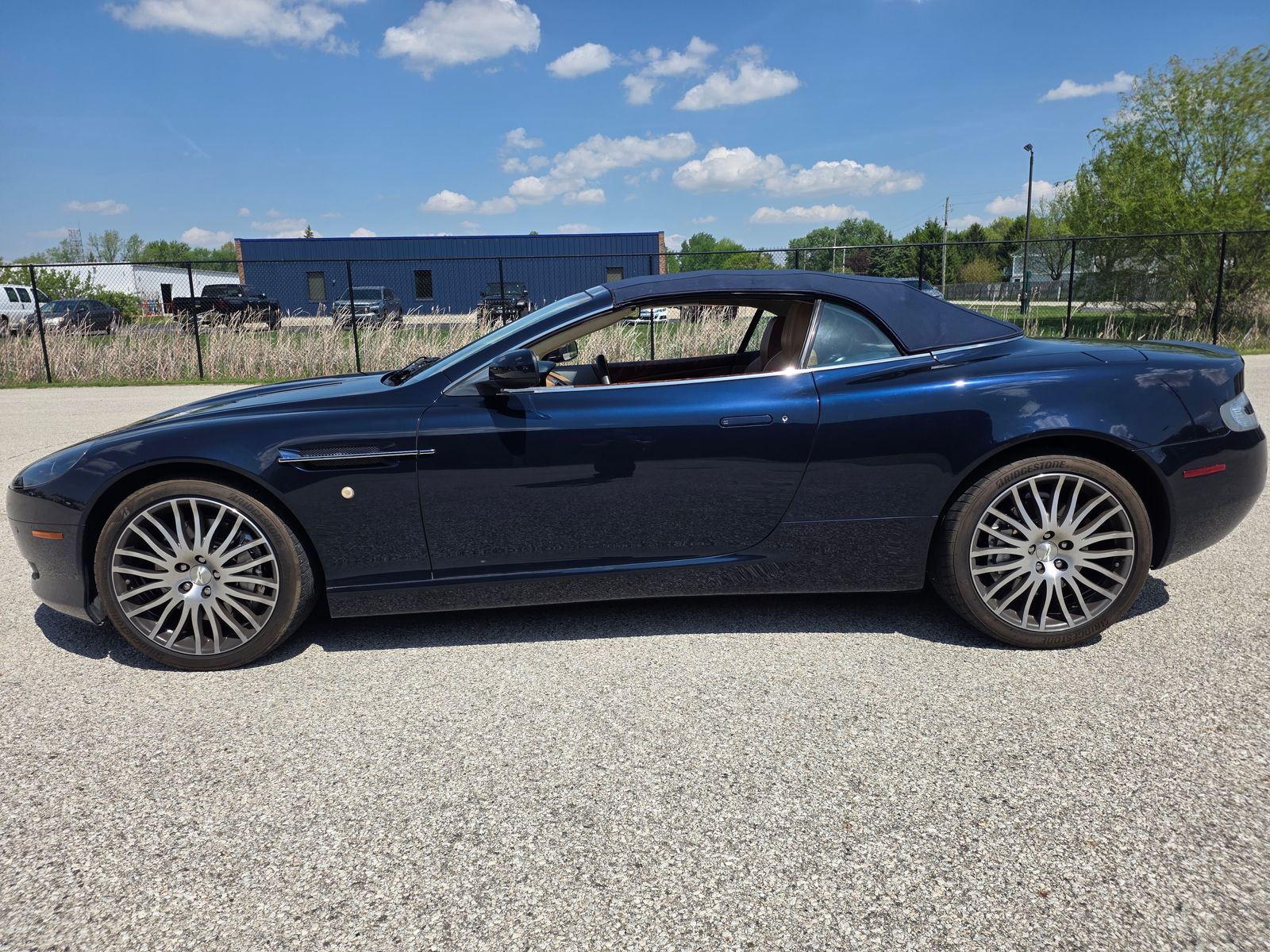 Blue 2009 Aston Martin DB9 Volante Convertible RWD Convertible Rear-Wheel Drive 6-Speed Automatic