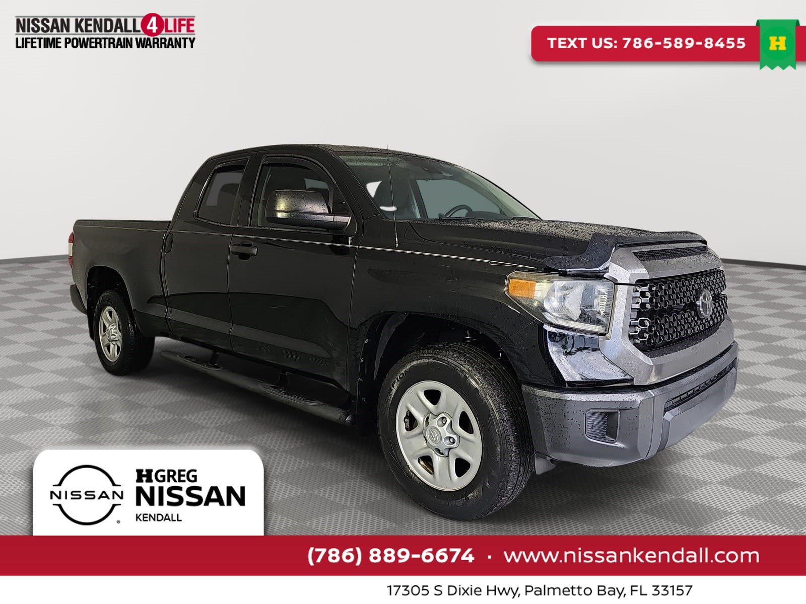 Midnight Black Metallic 2019 Toyota Tundra Pickup Truck 4X2 6-Speed Automatic Overdrive