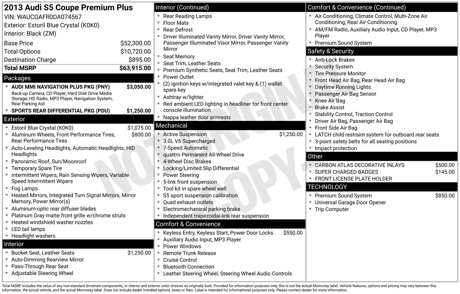 Used Car 2013 Audi S5  3.0t Premium Plus For Sale Under $15,000 In Austin, Texas
