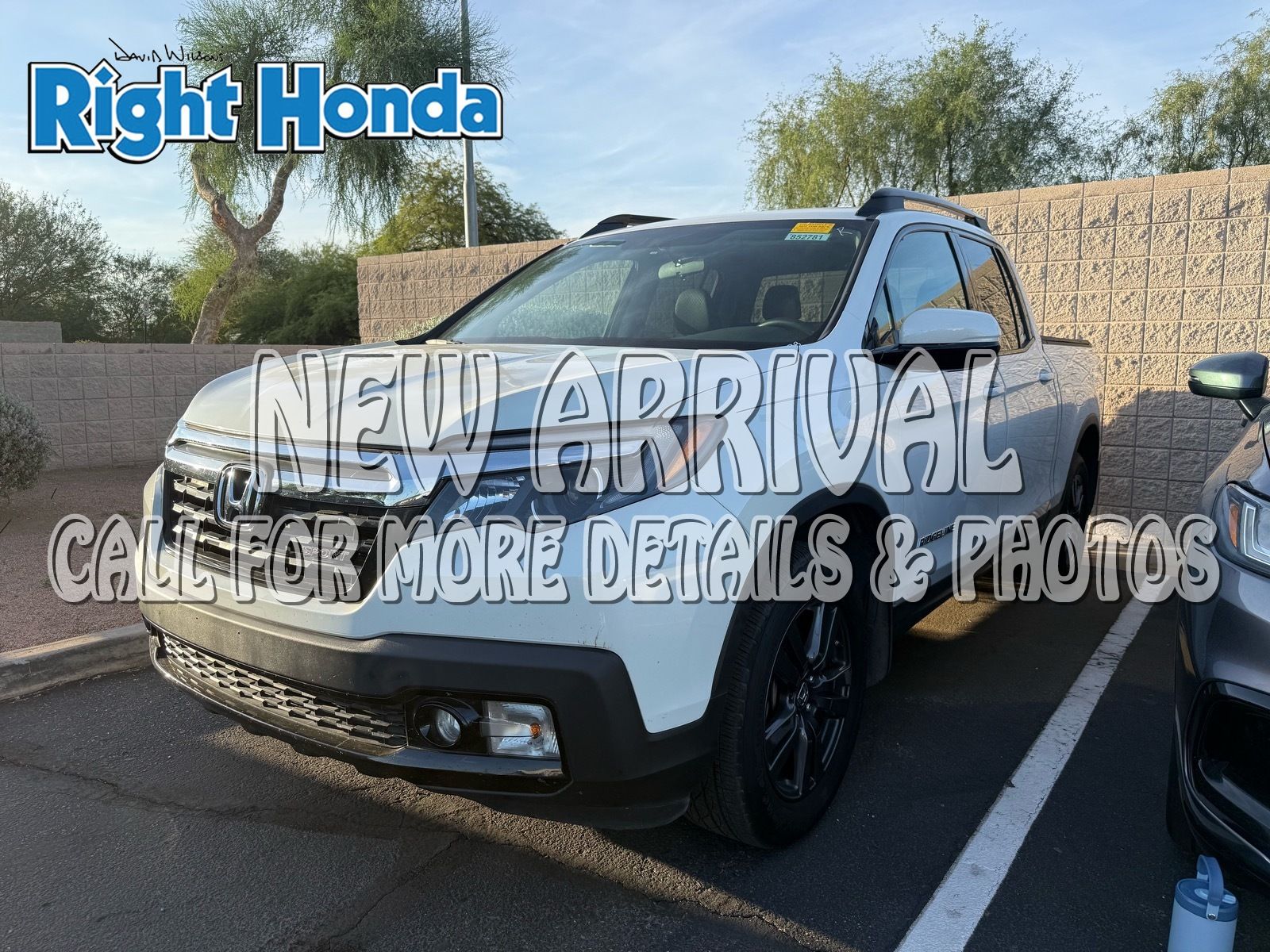 White 2019 Honda Ridgeline Pickup Truck All-Wheel Drive 6-Speed Automatic