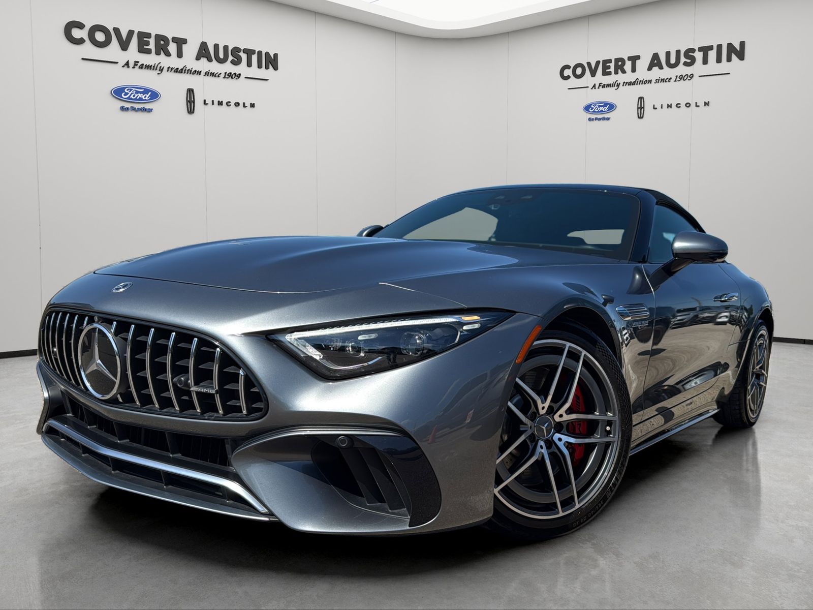 Gray 2022 Mercedes-Benz SL-Class SL 55 AMG 4MATIC Convertible All-Wheel Drive 9-Speed Automatic