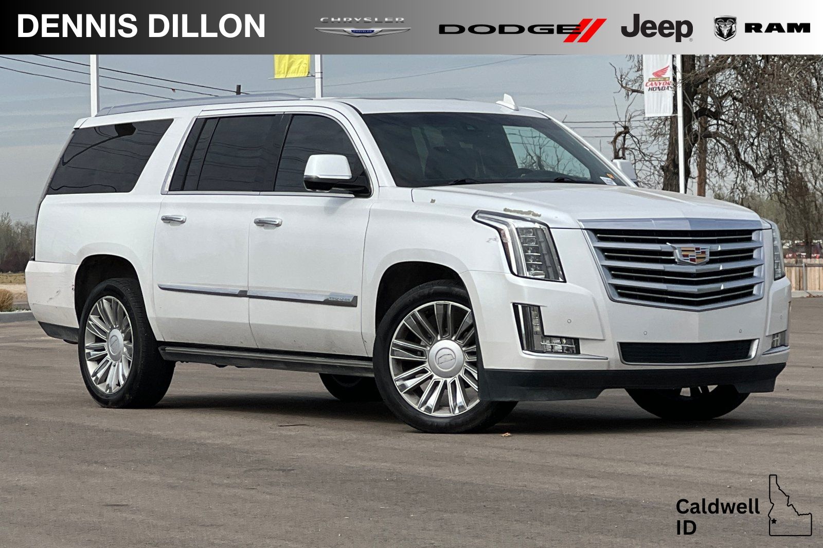 Crystal White Tricoat 2016 Cadillac Escalade ESV Platinum RWD SUV / Crossover Rear-Wheel Drive 8-Speed Automatic