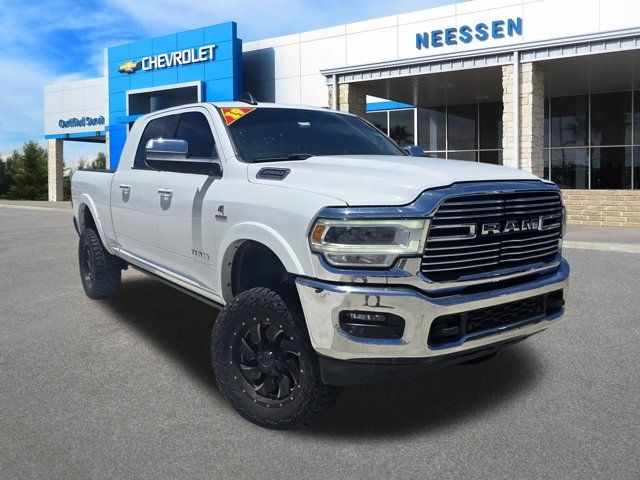 Bright White Clearcoat 2019 RAM 2500 Laramie Mega Cab 4WD Pickup Truck Four-Wheel Drive 6-Speed Automatic