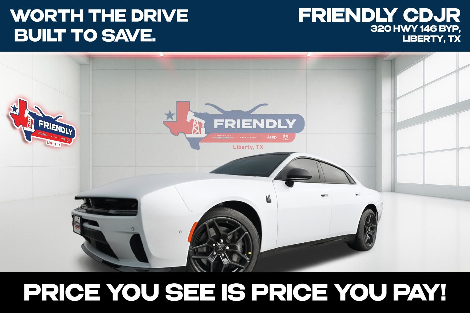 Bright White Clearcoat 2026 Dodge Charger Scat Pack Sedan AWD Sedan All-Wheel Drive 8-Speed Automatic