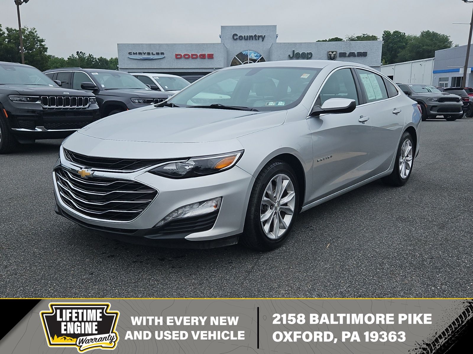 Silver Ice Metallic 2019 Chevrolet Malibu Sedan Front-Wheel Drive Continuously Variable Transmission