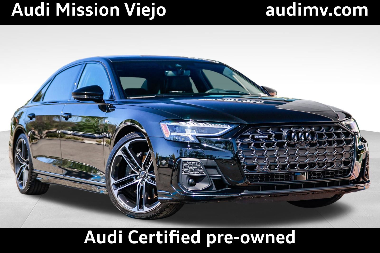 Black 2025 Audi A8 L quattro 55 TFSI AWD Sedan All-Wheel Drive 8-Speed Automatic