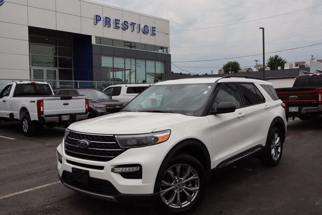 White Metallic 2023 Ford Explorer SUV / Crossover All-Wheel Drive Automatic