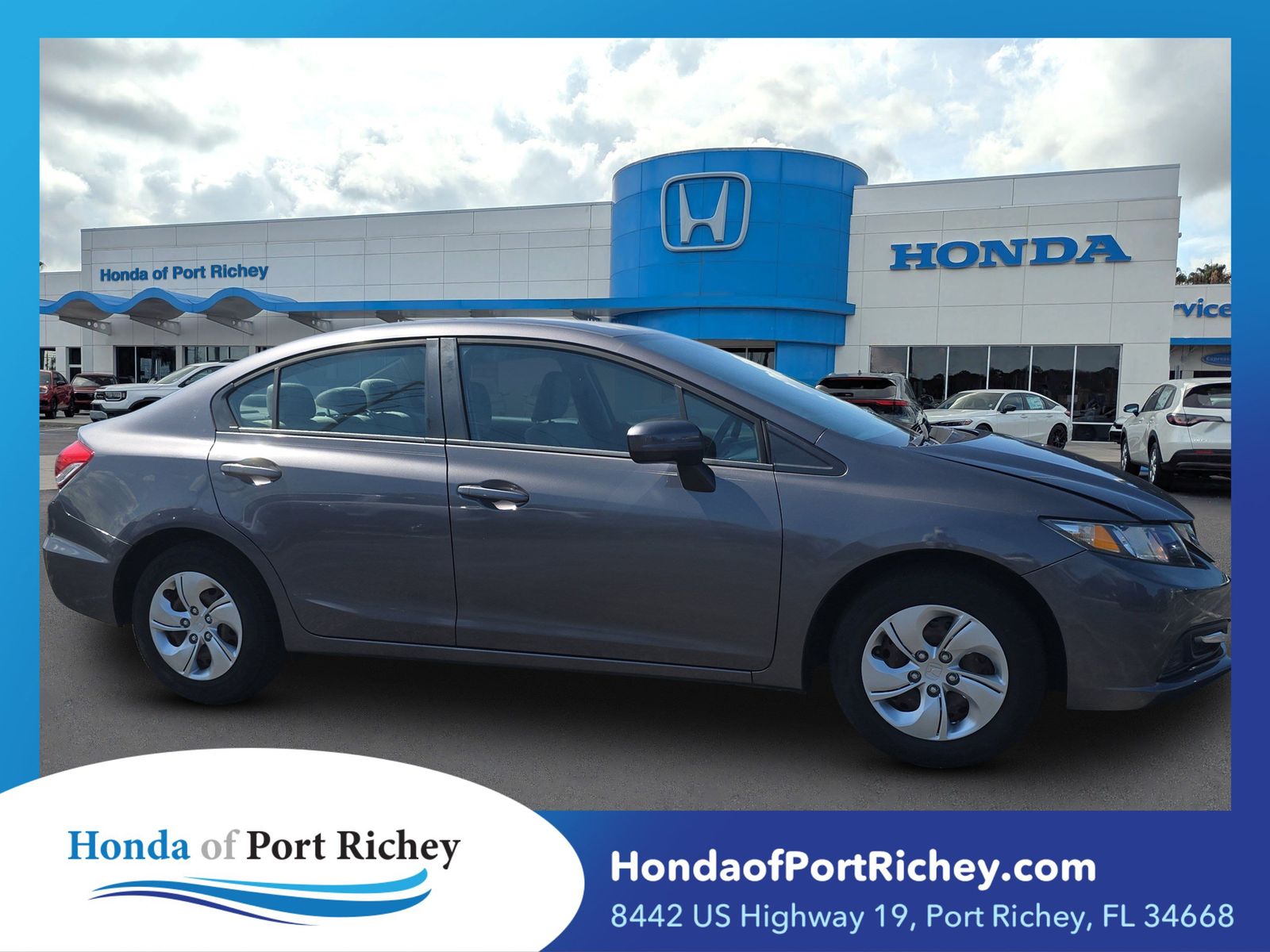 Gray (Modern Steel Metallic) 2015 Honda Civic Sedan Front-Wheel Drive Continuously Variable Transmission