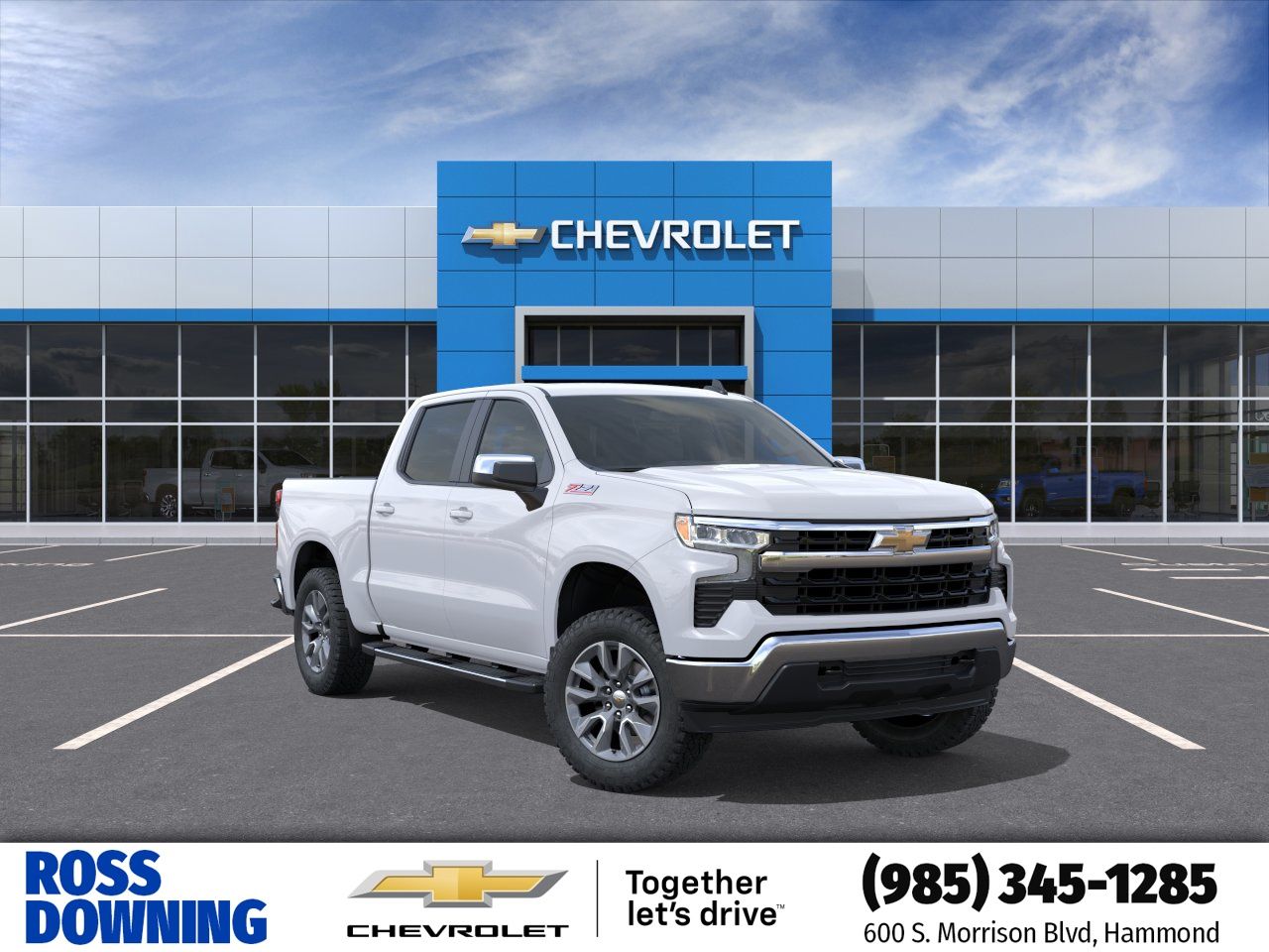 Summit White 2026 Chevrolet Silverado 1500 Pickup Truck Four-Wheel Drive Automatic