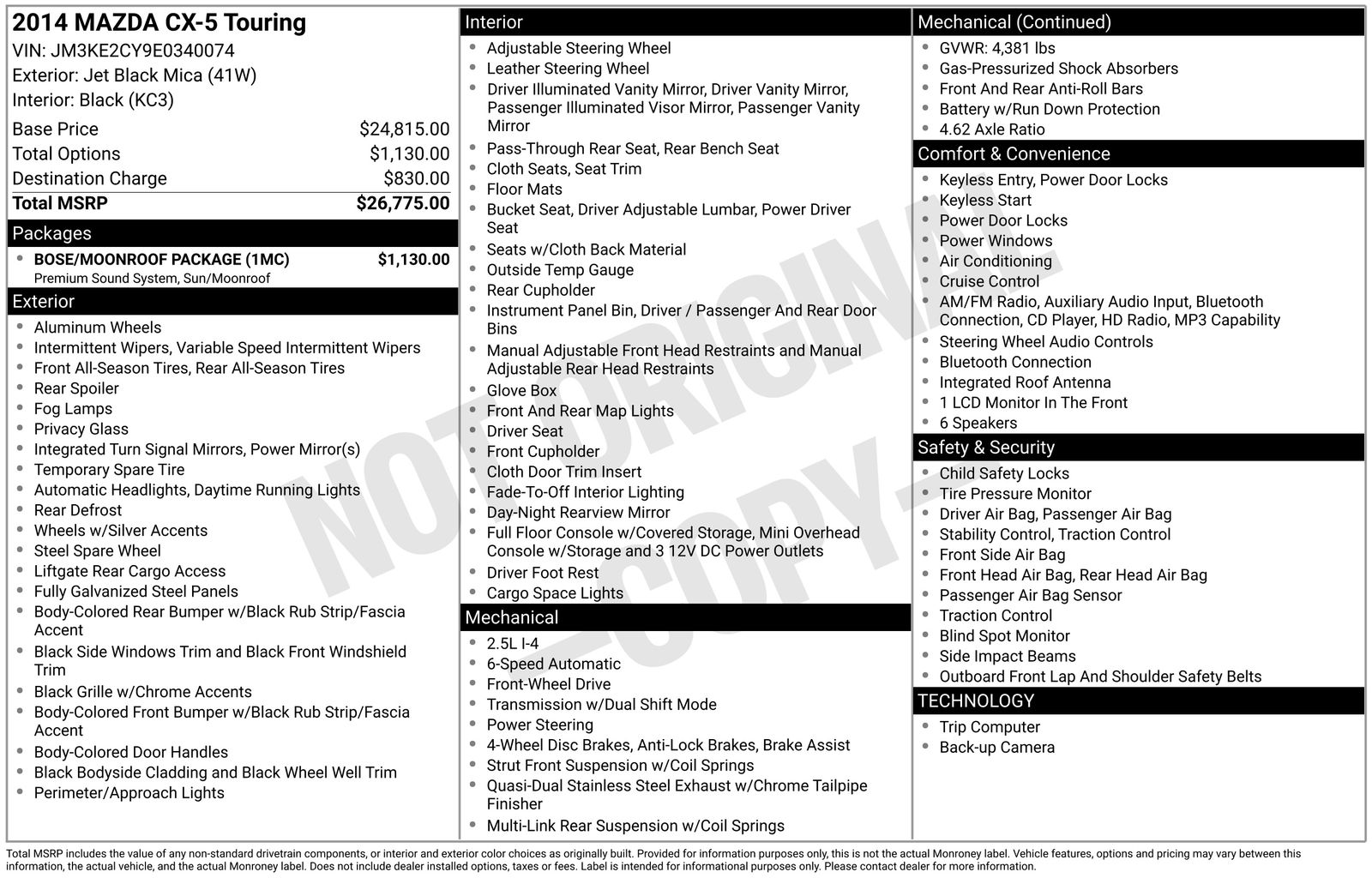 Used Car 2014 Mazda Cx-5  Touring For Sale Under $15,000 In Austin, Texas