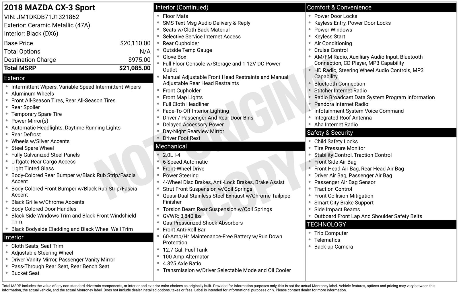 Used Car 2018 Mazda Cx-3  Sport For Sale Under $15,000 In Austin, Texas