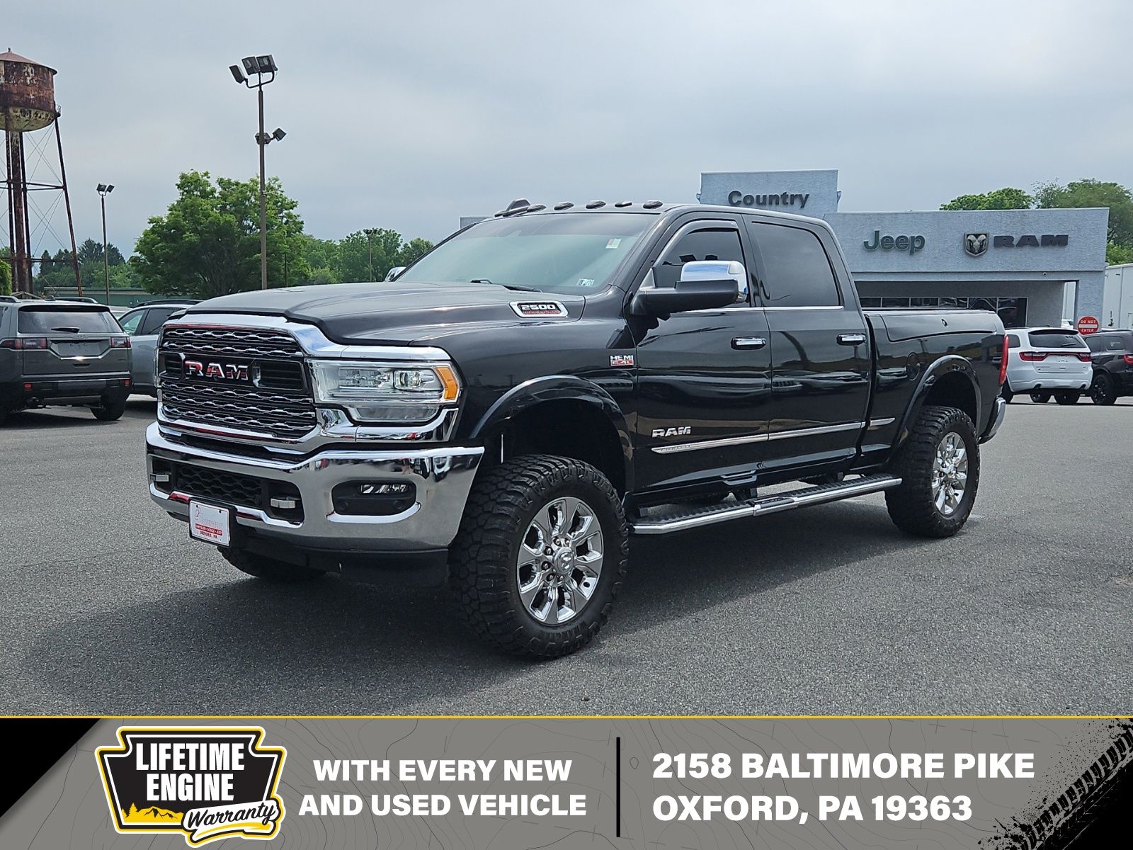 Diamond Black Crystal Pearlcoat 2022 RAM 2500 Limited Crew Cab 4WD Pickup Truck Four-Wheel Drive 8-Speed Automatic