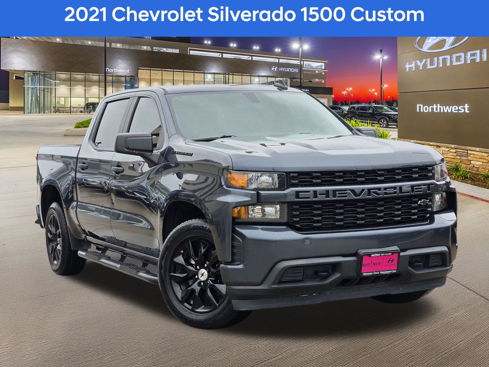 Shadow Gray Metallic 2021 Chevrolet Silverado 1500 Pickup Truck 4X2 8-Speed Automatic