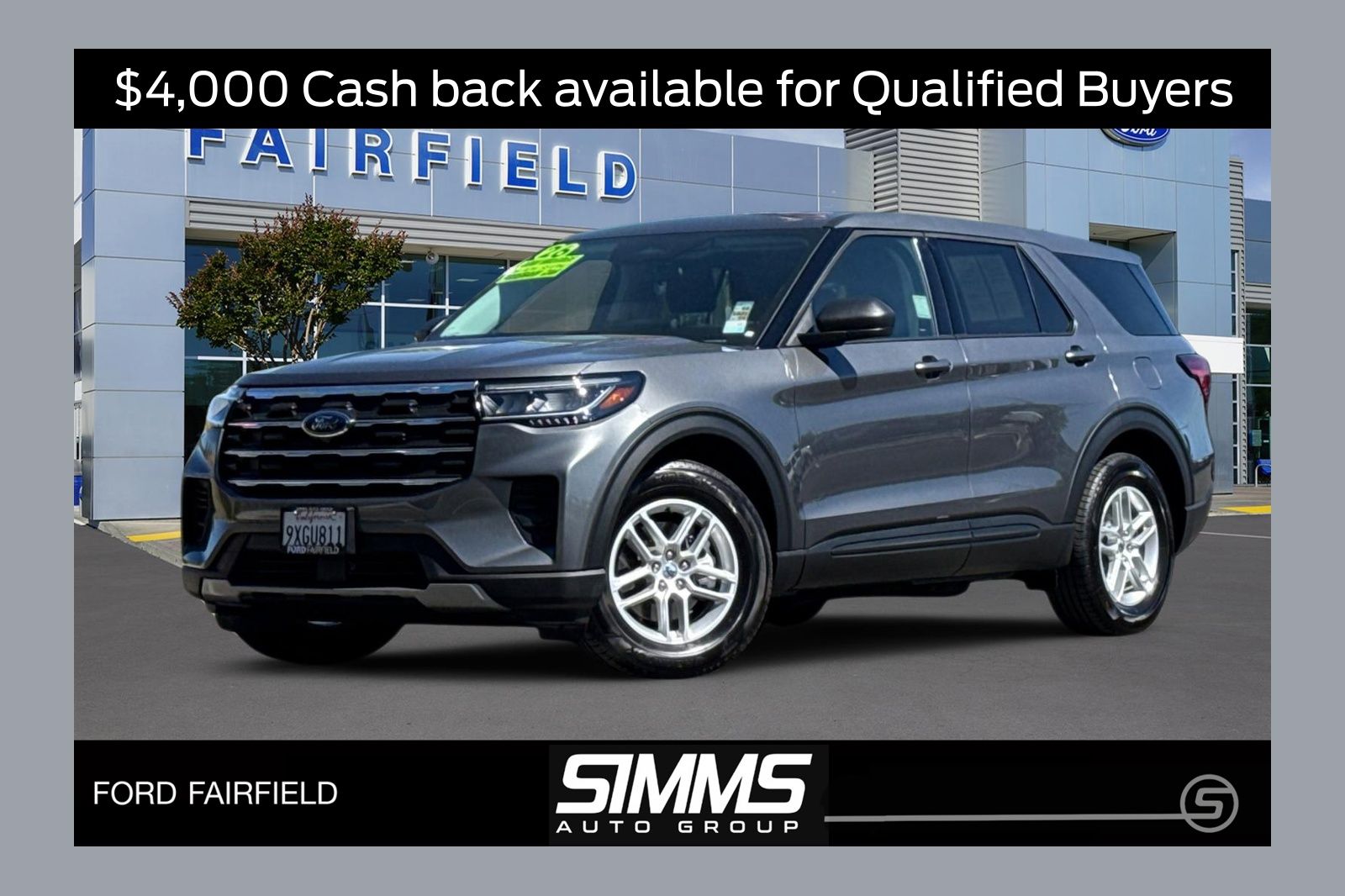 Carbonized Gray Metallic 2026 Ford Explorer Active RWD SUV / Crossover Rear-Wheel Drive Automatic