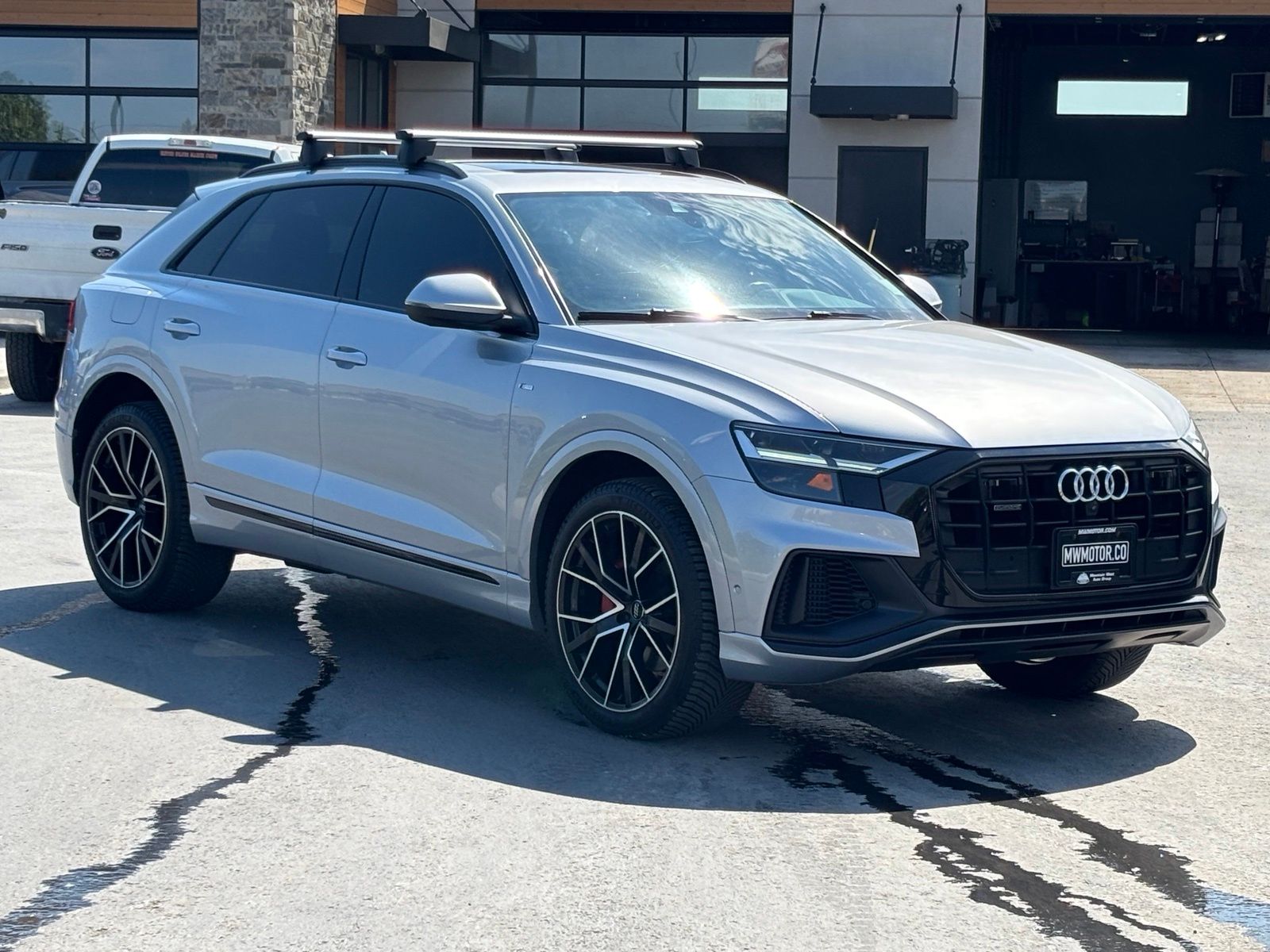 Silver Metallic 2019 Audi Q8 SUV / Crossover All-Wheel Drive 8-Speed Automatic