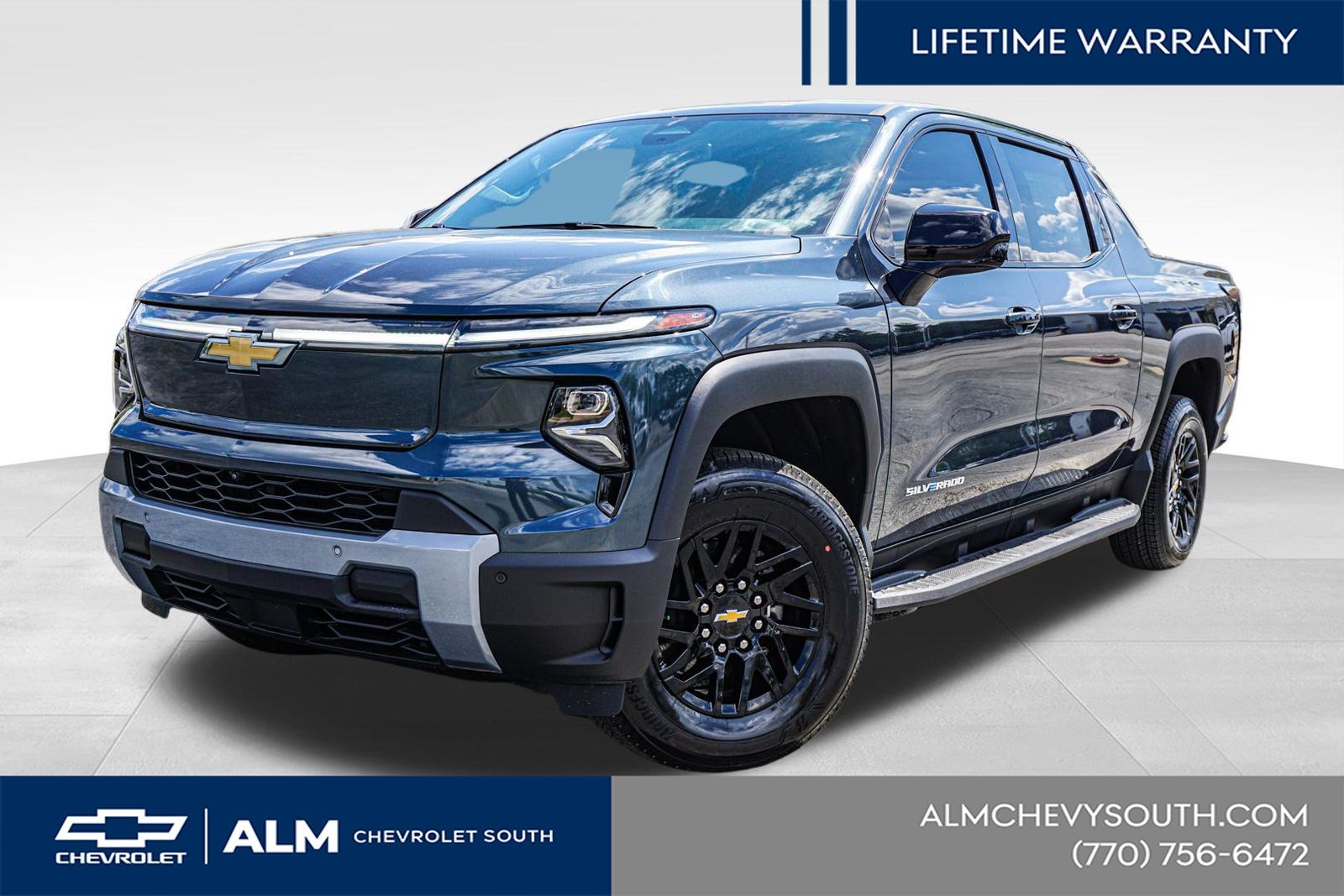 Blue Smoke Metallic 2026 Chevrolet Silverado EV LT Crew Cab (Extended Range) e4WD Pickup Truck All-Wheel Drive 1-Speed Automatic